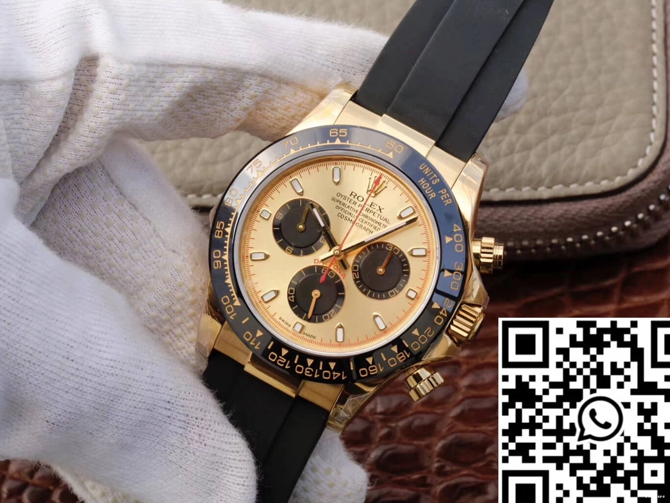 Factory Chronograph Black 116518ln Yellow Cosmograph V6 Daytona Rolex JH Gold 0219